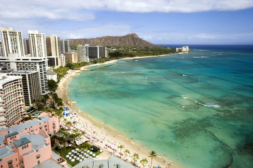 Waikiki with Diamond Head crater in background